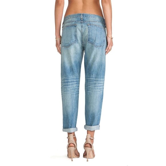 RAG & BONE The Dre Moss w/ Holes Ripped Boyfriend Jeans, Size 23 - Picture 3 of 16
